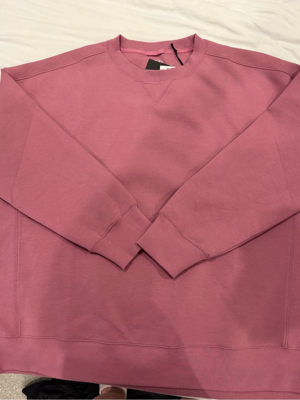 Abercrombie & Fitch Women's Crewneck Sweatshirt in Dusty Rose Pink